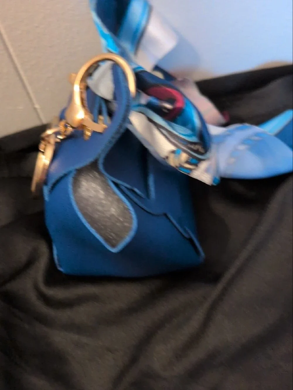 Adorable, Blue Bag Charm/Keychain/ Mini Purse